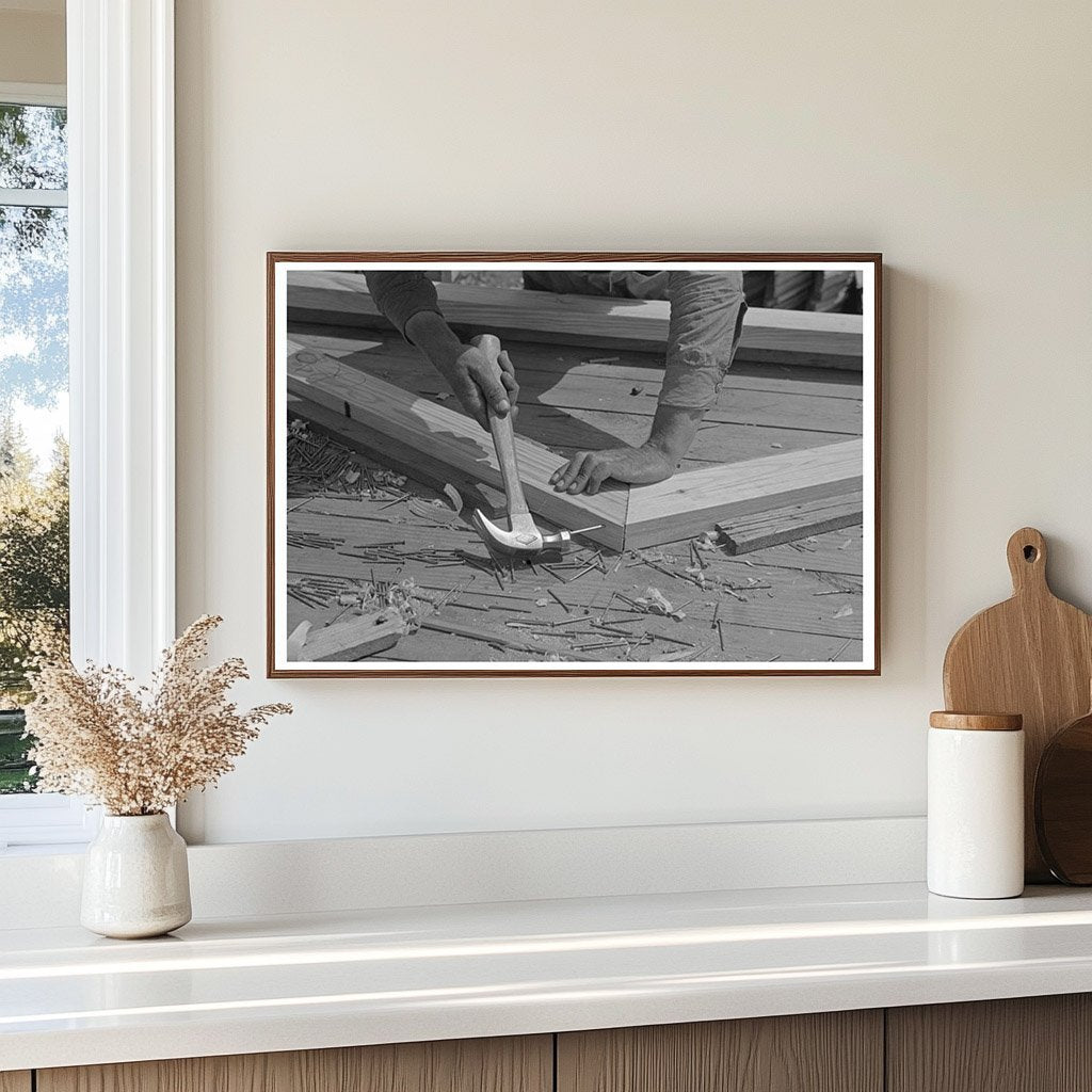 1938 Vintage Photo of Truss Assembly in Food Storage Plant - Available at KNOWOL