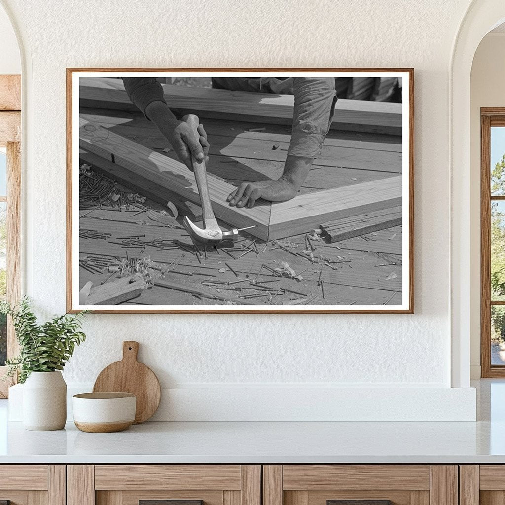 1938 Vintage Photo of Truss Assembly in Food Storage Plant - Available at KNOWOL