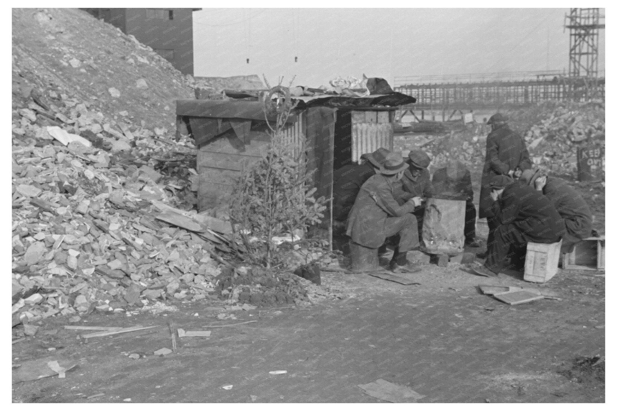 1938 Vintage Photo of Unemployed Workers in NYC - Available at KNOWOL
