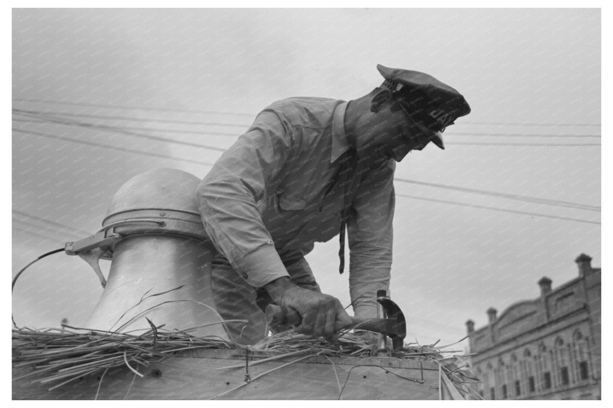 1938 Vintage Photograph of Workers Preparing Rice Festival - Available at KNOWOL