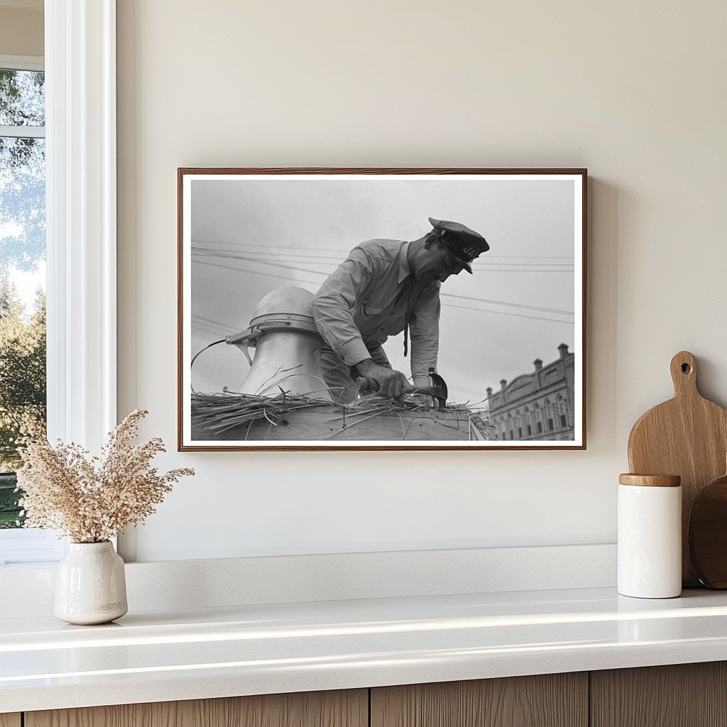 1938 Vintage Photograph of Workers Preparing Rice Festival - Available at KNOWOL
