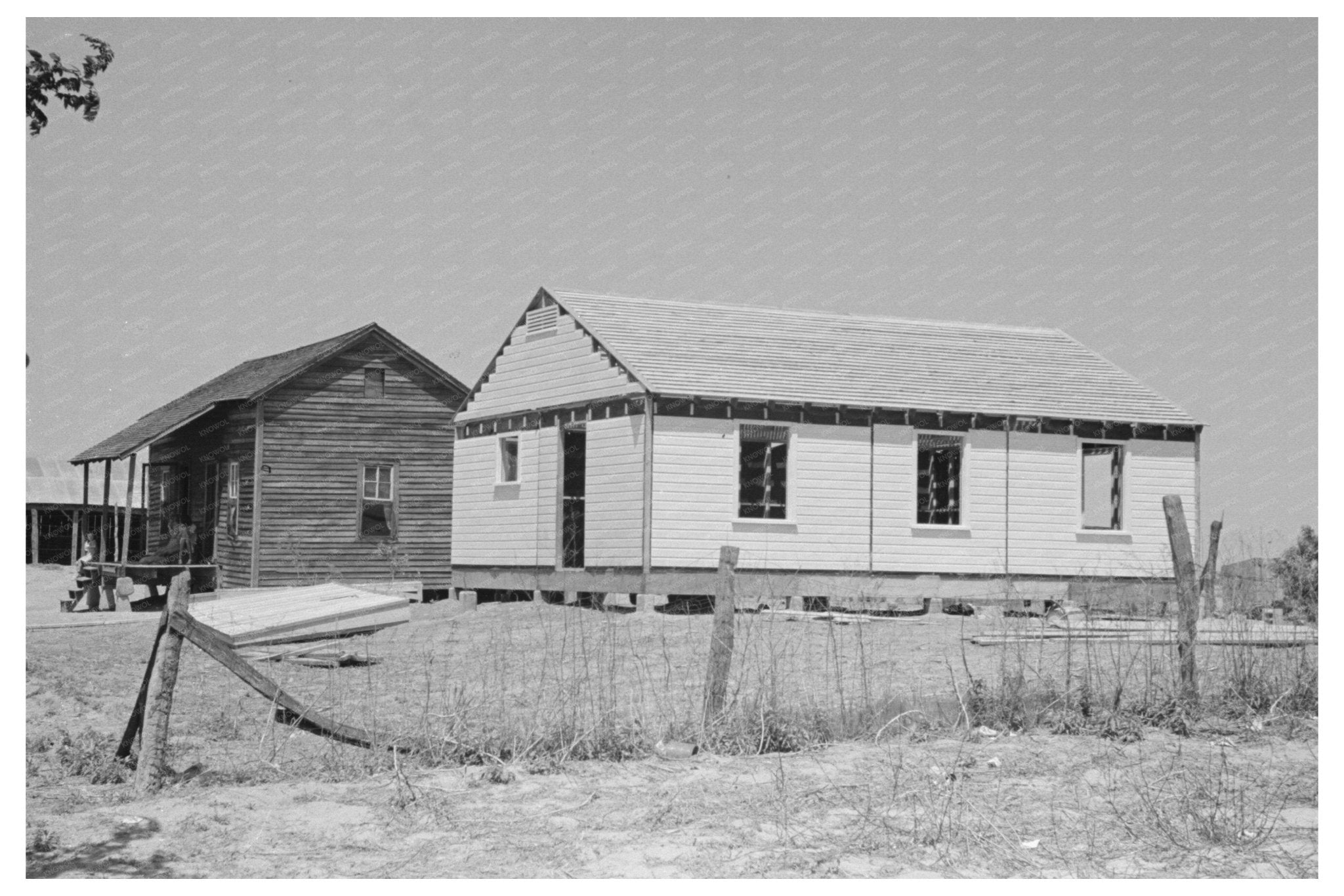 1938 Vintage Sharecropper Cabin Front Porch in Missouri - Available at KNOWOL