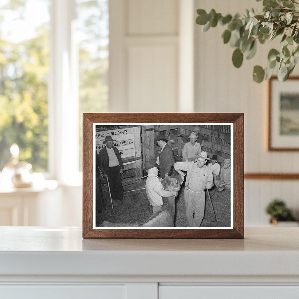 1939 Auction Barn Scene in San Augustine Texas - Available at KNOWOL