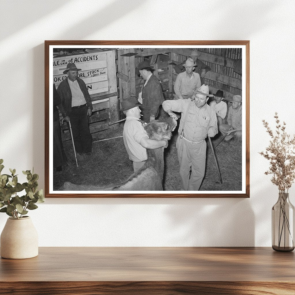 1939 Auction Barn Scene in San Augustine Texas - Available at KNOWOL