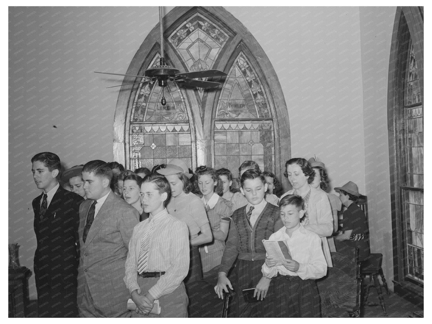 1939 Choir Performance in San Augustine Texas Church - Available at KNOWOL