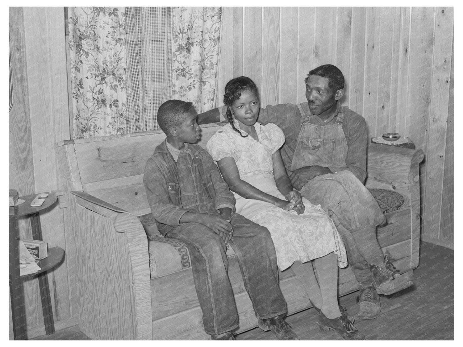 1939 Family Living Room Scene at Sabine Farms Texas - Available at KNOWOL