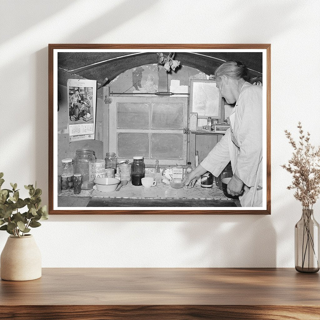 1939 Kitchen Table in Migrant Trailer in Sebastian Texas - Available at KNOWOL