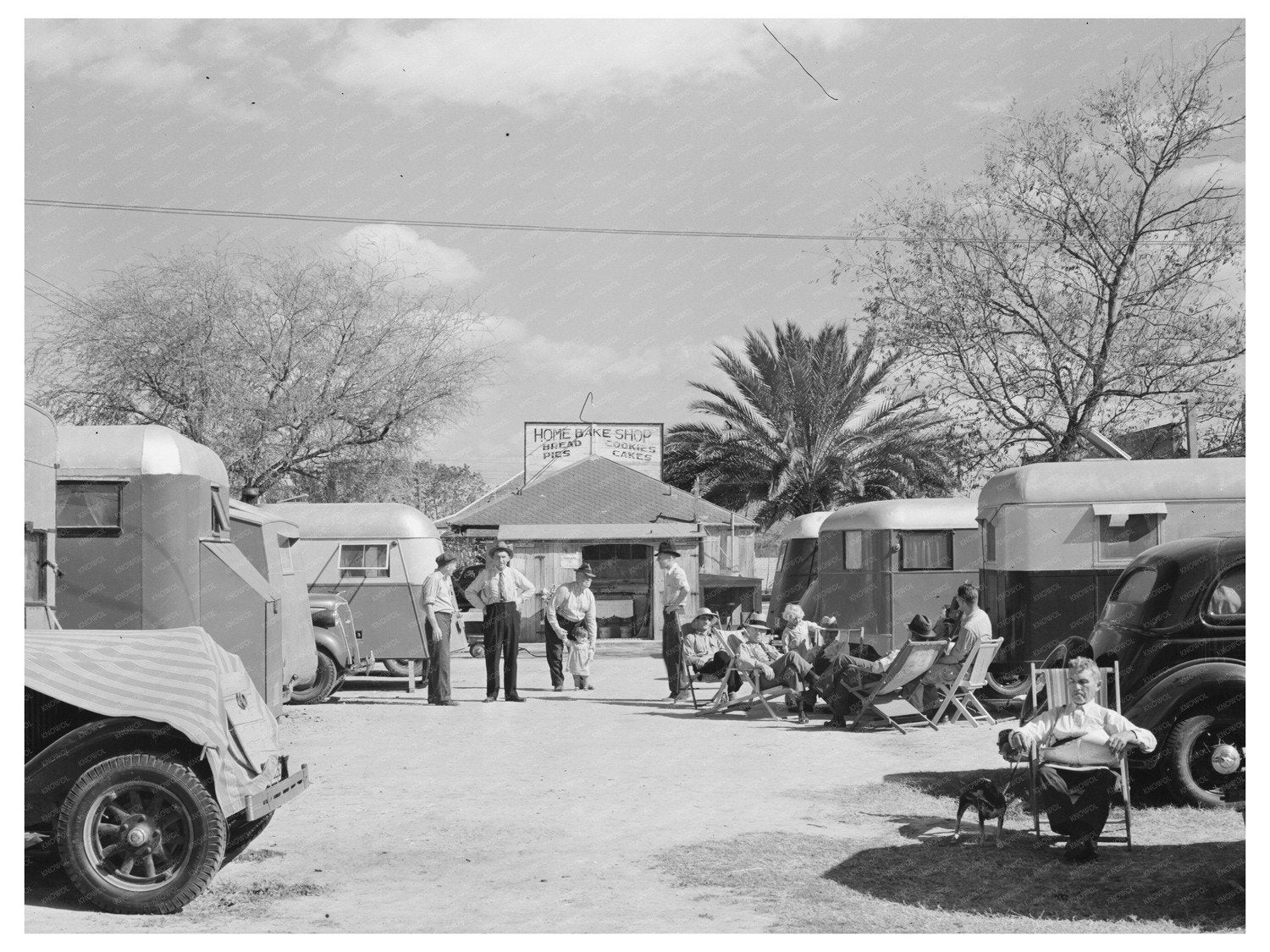 1939 Trailer Camp in McAllen Texas Historical Photo - Available at KNOWOL