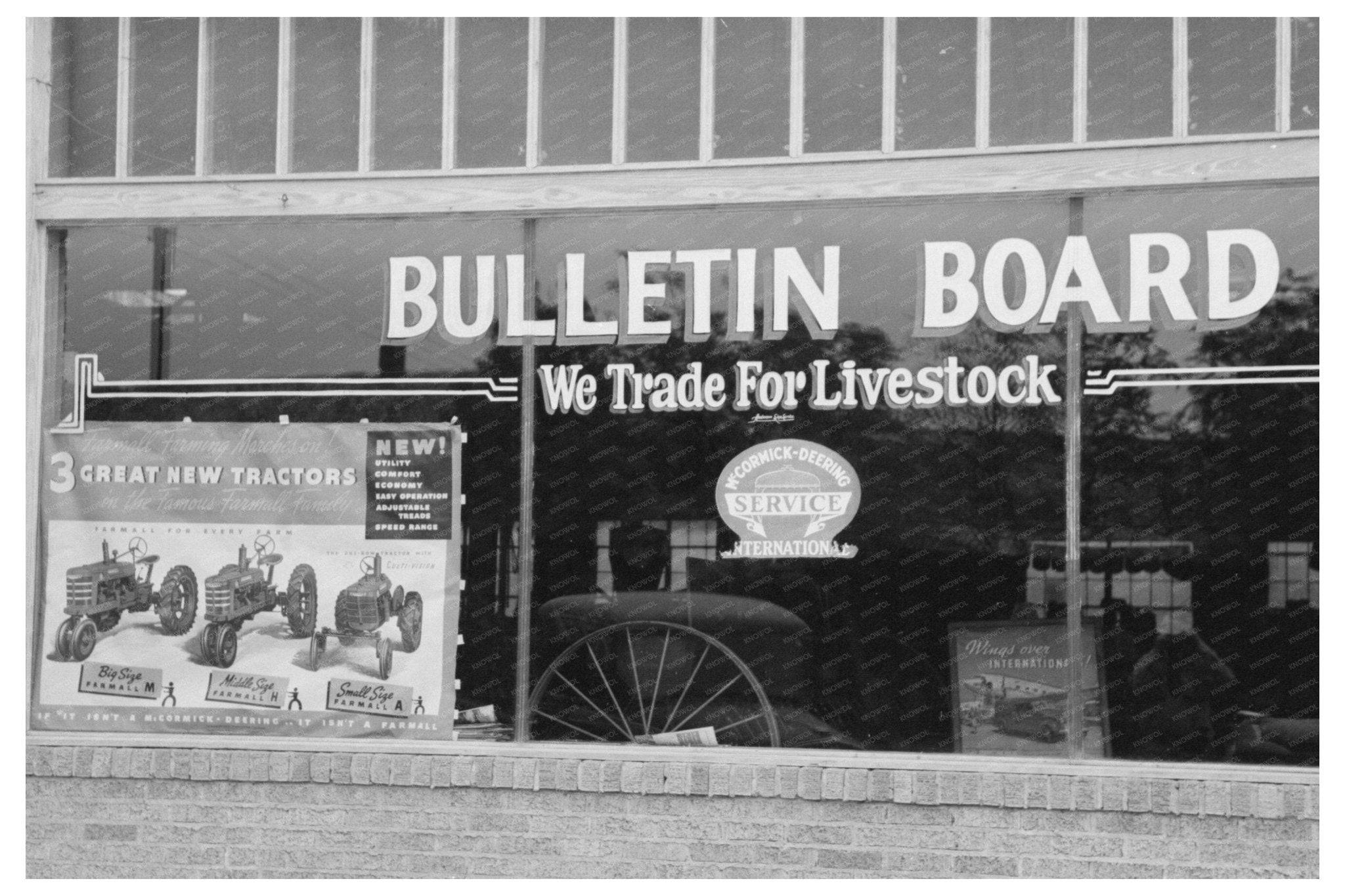 1939 Vintage Agricultural Machinery Store Display in Texas - Available at KNOWOL