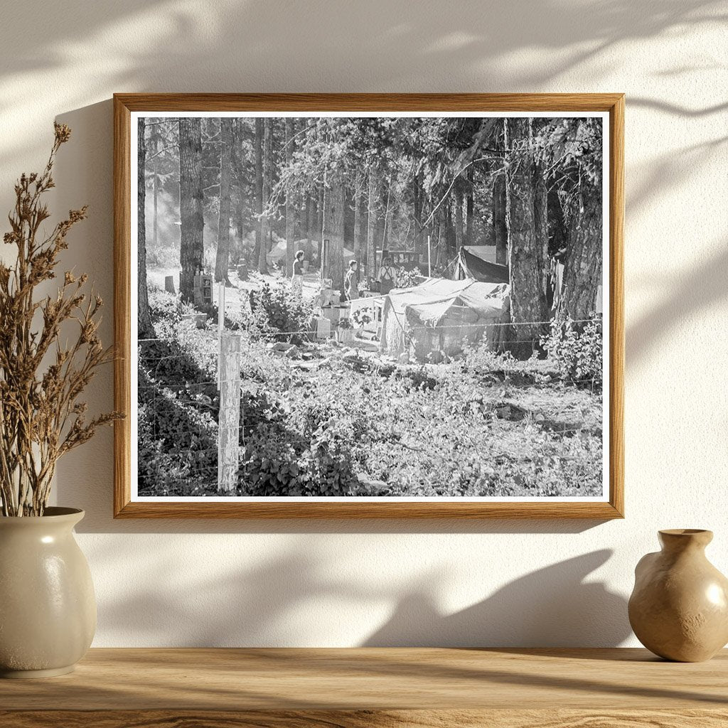 1939 Vintage Auto Camp with Bean Pickers in Oregon - Available at KNOWOL