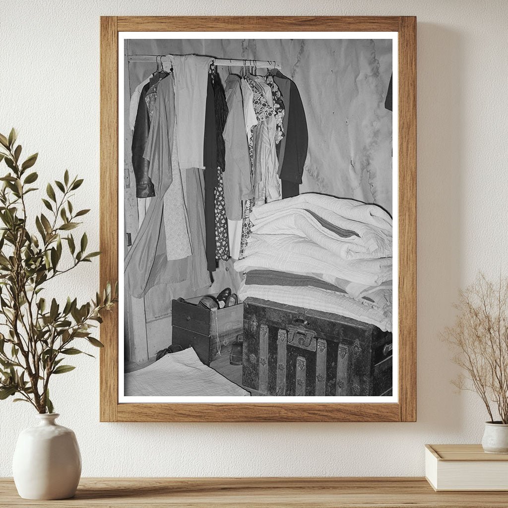 1939 Vintage Bedroom Interior of Farm Family in Oklahoma - Available at KNOWOL