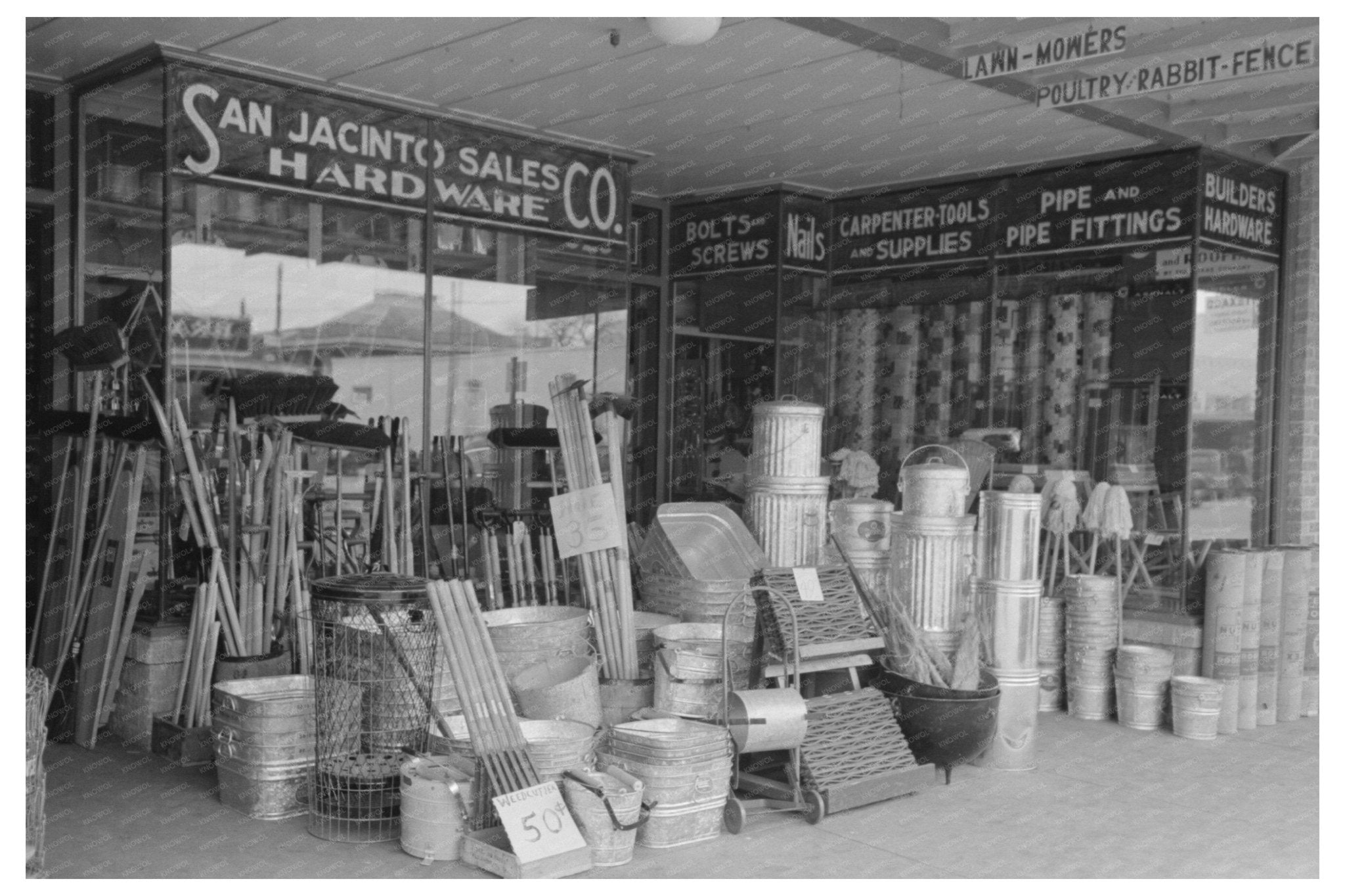 1939 Vintage Hardware Store Interior Corpus Christi Texas - Available at KNOWOL