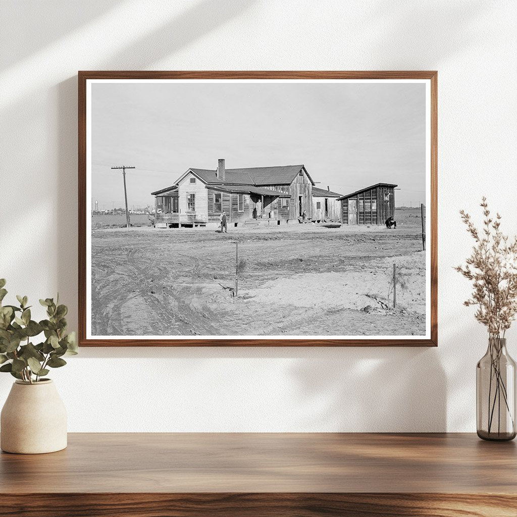 1939 Vintage Image of Cotton Workers Housing in California - Available at KNOWOL