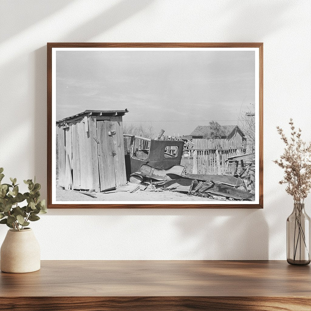1939 Vintage Image of Crystal City Texas Backyard Wreckage - Available at KNOWOL