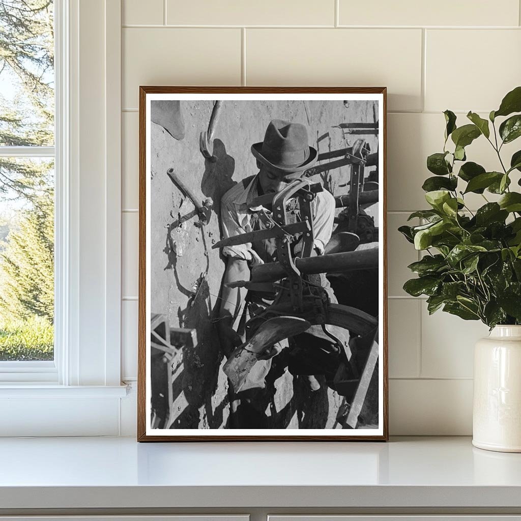 1939 Vintage Image of Laborer Adjusting Cotton Planter - Available at KNOWOL