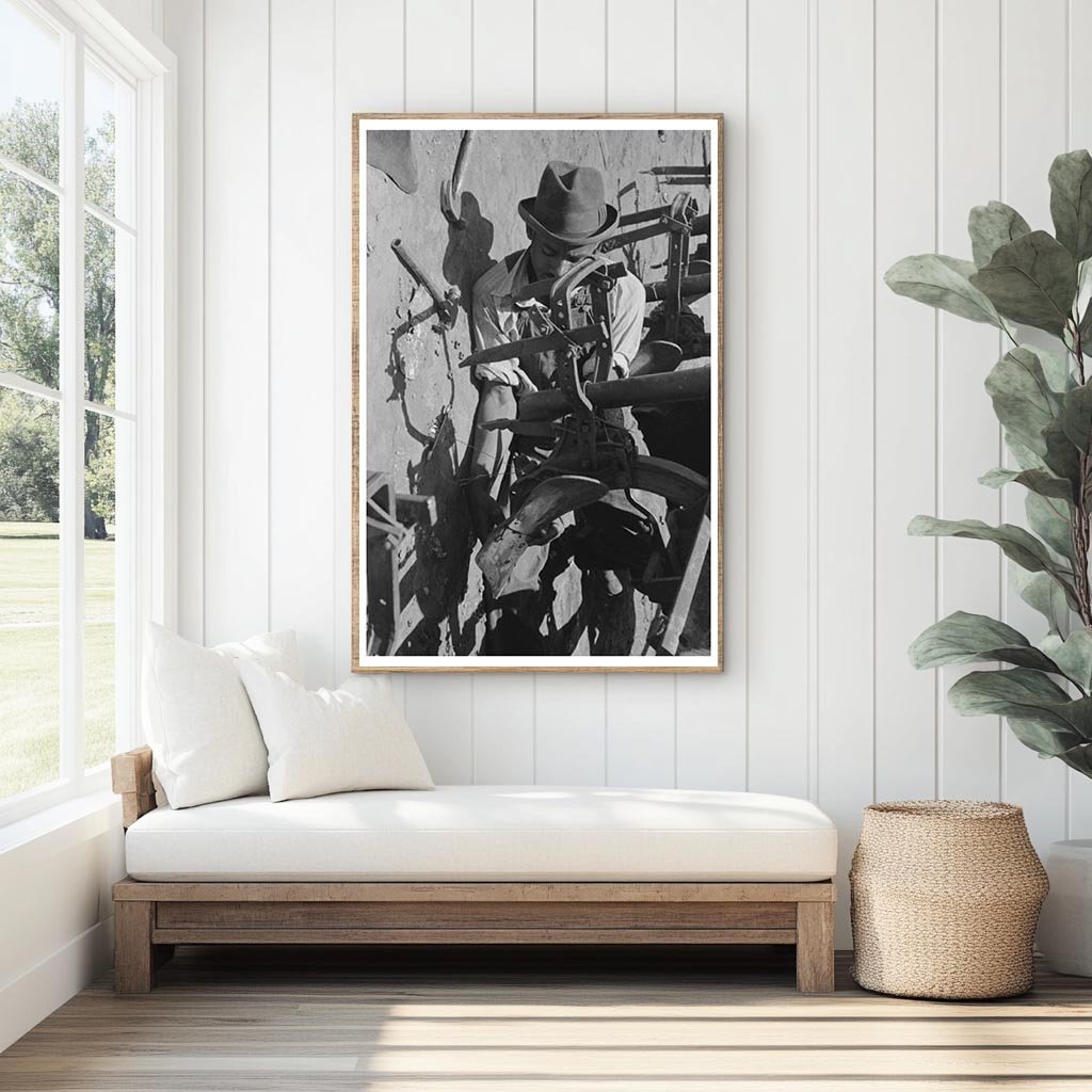 1939 Vintage Image of Laborer Adjusting Cotton Planter - Available at KNOWOL