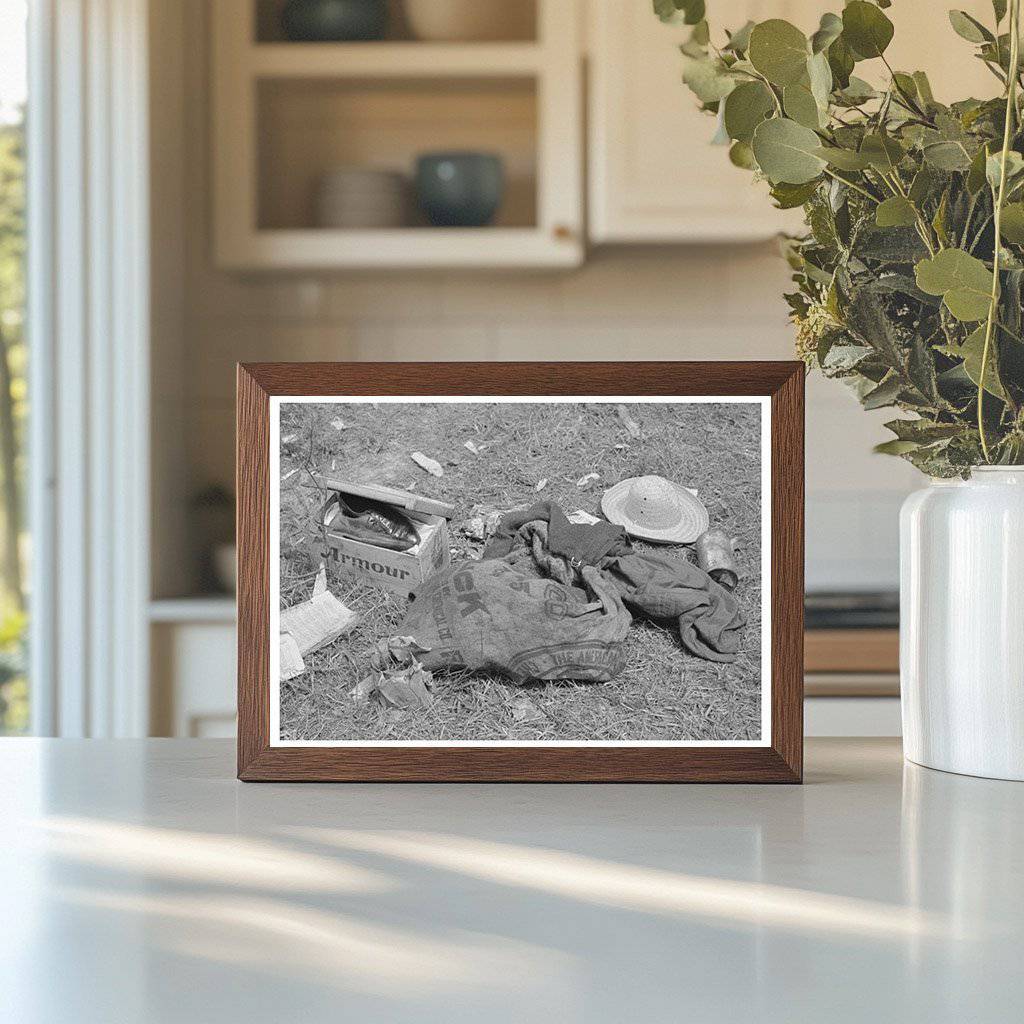 1939 Vintage Image of Migratory Workers Belongings Louisiana - Available at KNOWOL