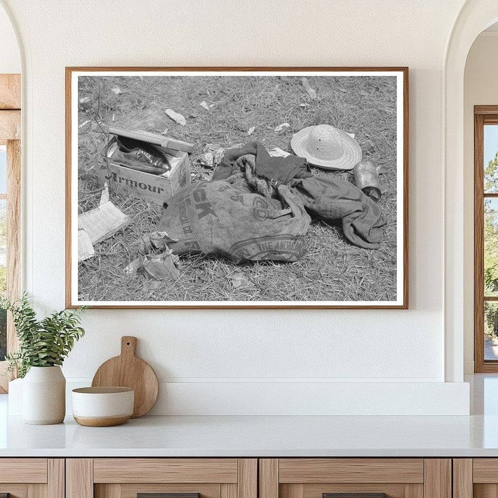 1939 Vintage Image of Migratory Workers Belongings Louisiana - Available at KNOWOL