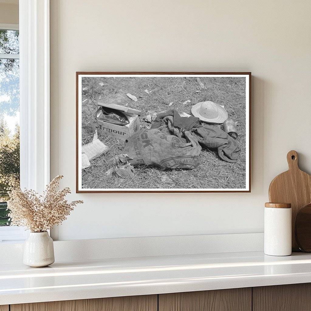 1939 Vintage Image of Migratory Workers Belongings Louisiana - Available at KNOWOL