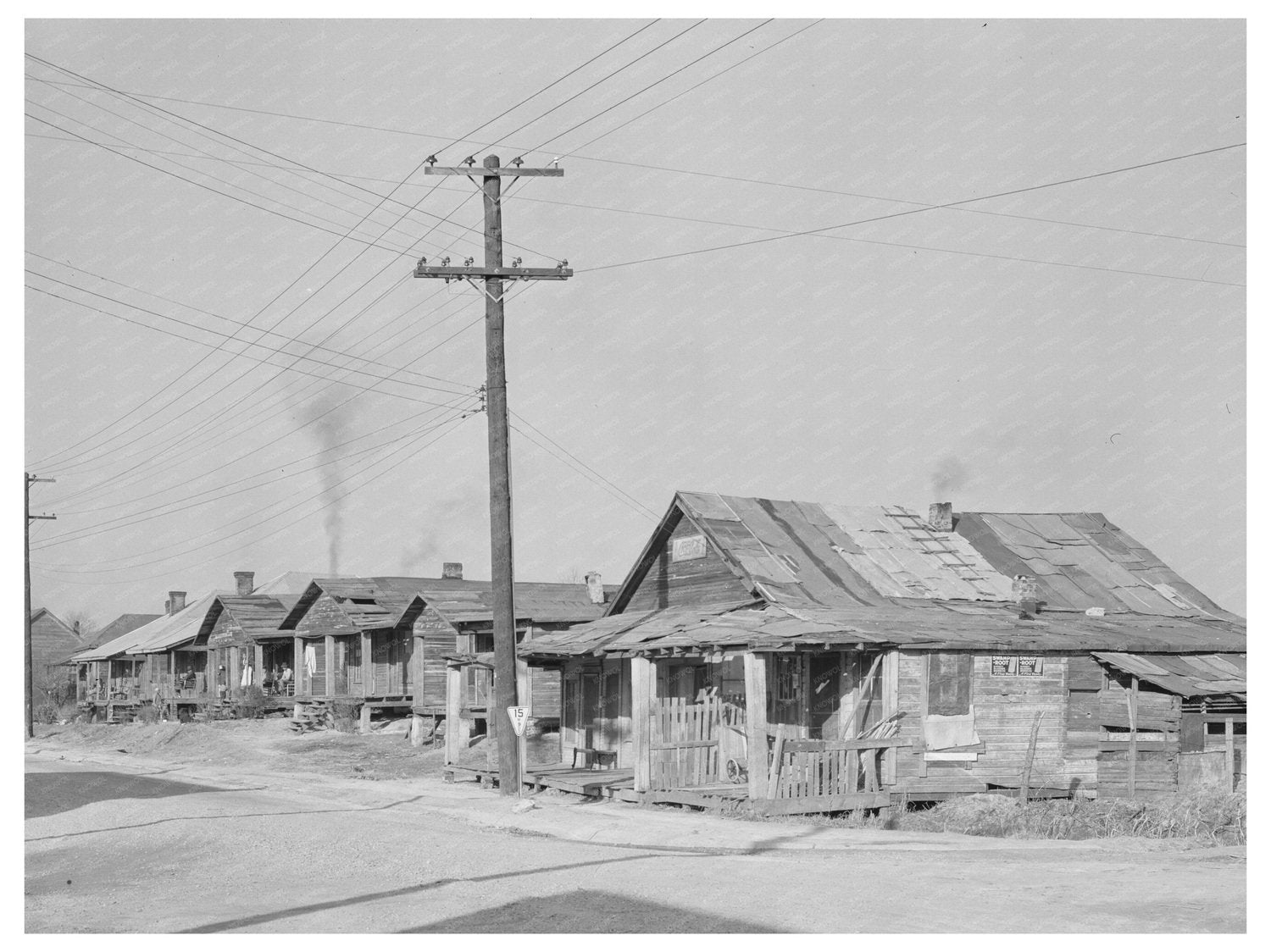 1939 Vintage Image of Substandard Housing in Laurel Mississippi - Available at KNOWOL