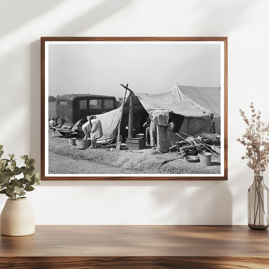 1939 Vintage Image of White Migrant Camp in Weslaco Texas - Available at KNOWOL
