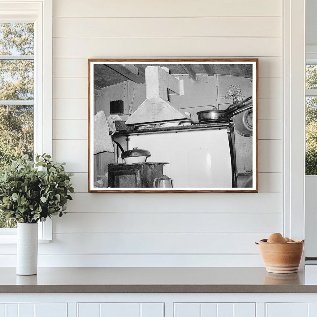 1939 Vintage Kitchen Range in Migrant Trailer Texas - Available at KNOWOL