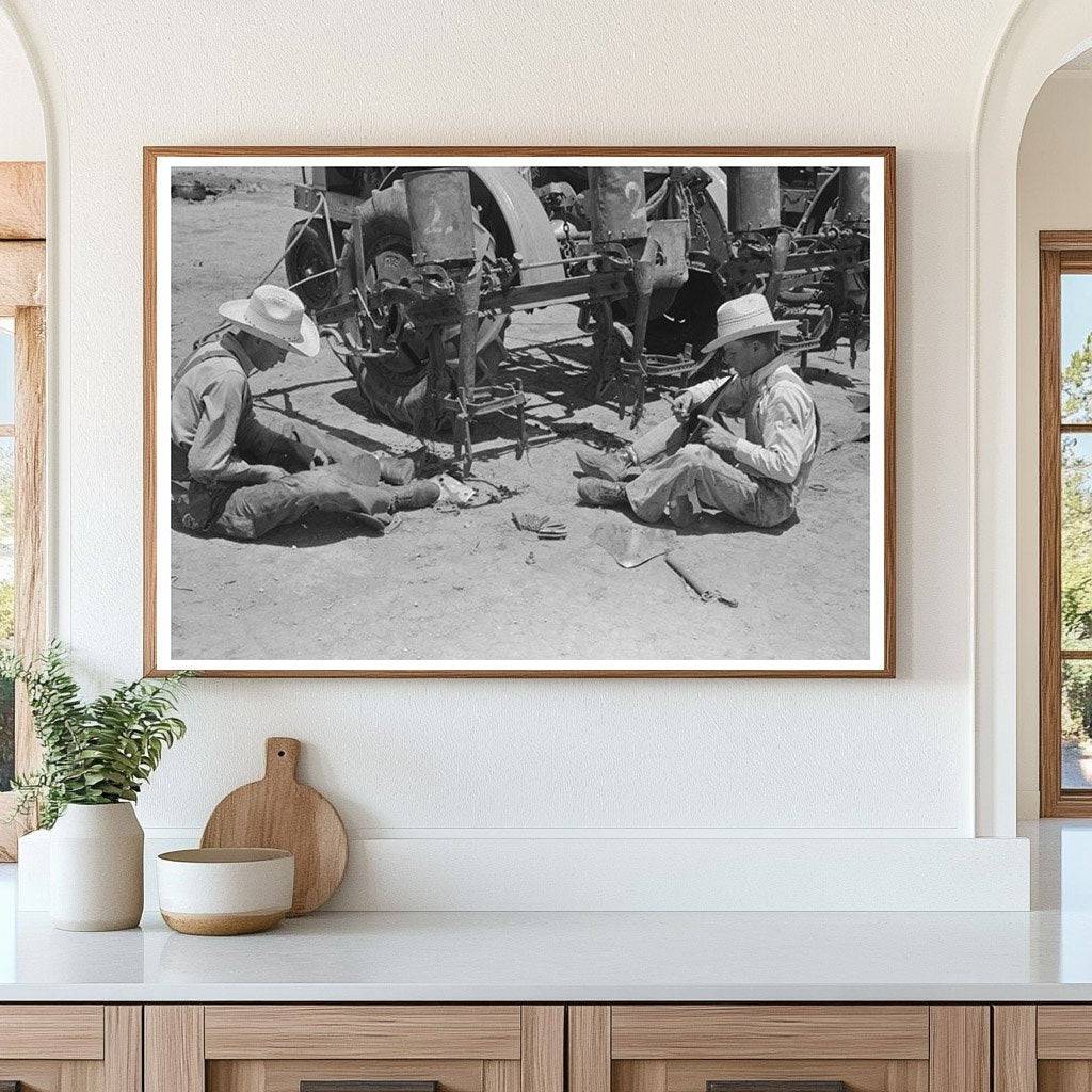 1939 Vintage Photo of Day Laborers on Tractor in Texas - Available at KNOWOL