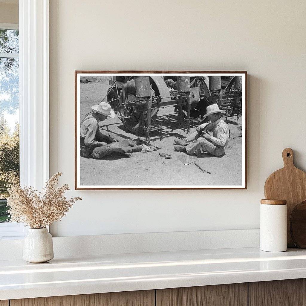 1939 Vintage Photo of Day Laborers on Tractor in Texas - Available at KNOWOL
