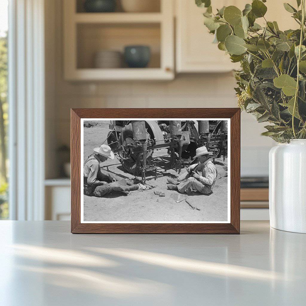 1939 Vintage Photo of Day Laborers on Tractor in Texas - Available at KNOWOL