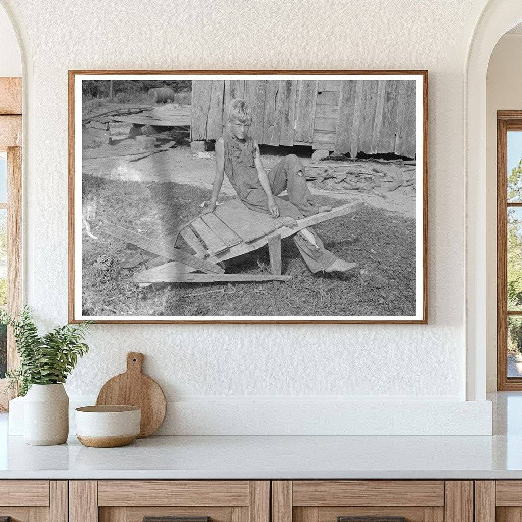 1939 Vintage Photo of Day Laborers Son in Oklahoma - Available at KNOWOL