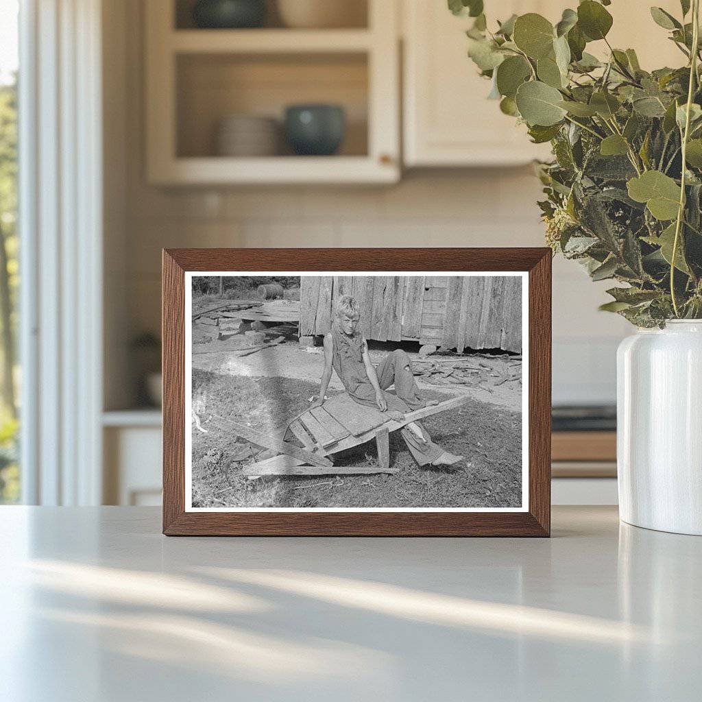 1939 Vintage Photo of Day Laborers Son in Oklahoma - Available at KNOWOL
