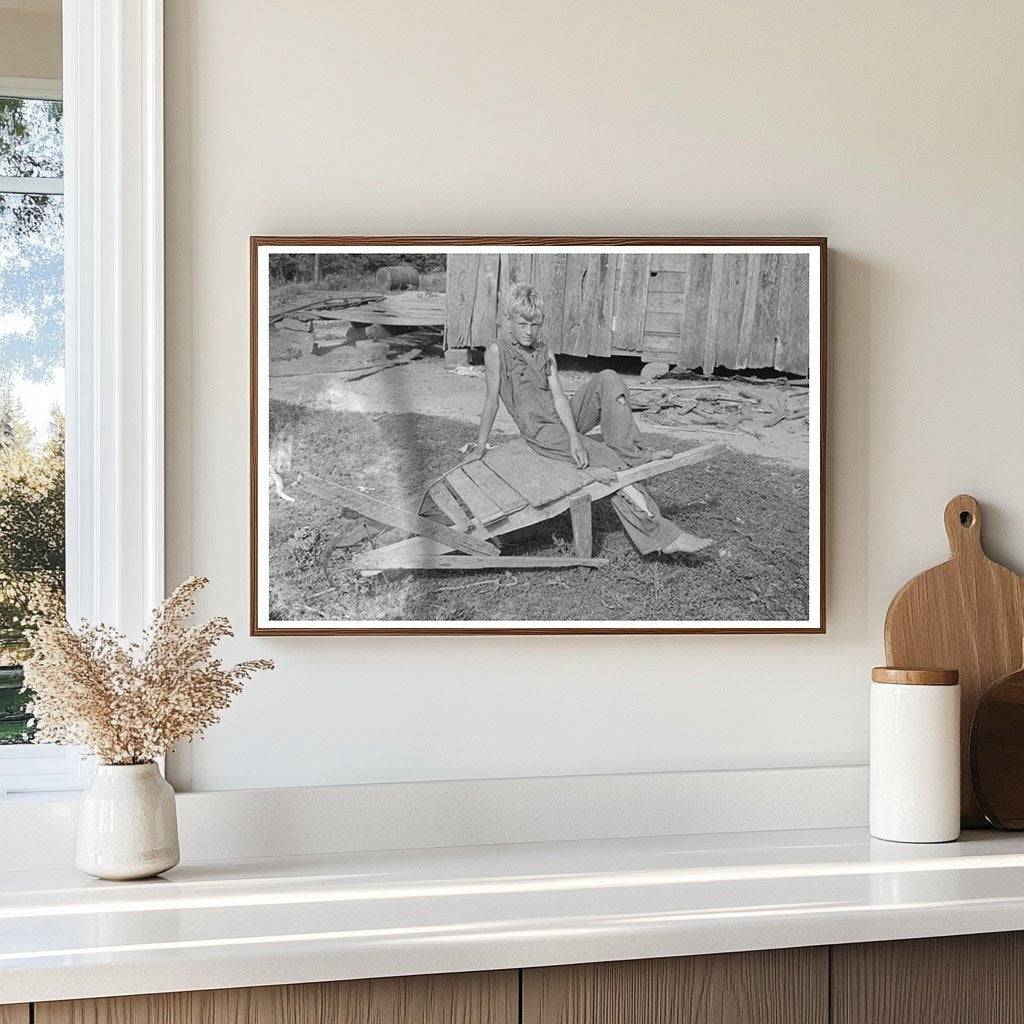 1939 Vintage Photo of Day Laborers Son in Oklahoma - Available at KNOWOL