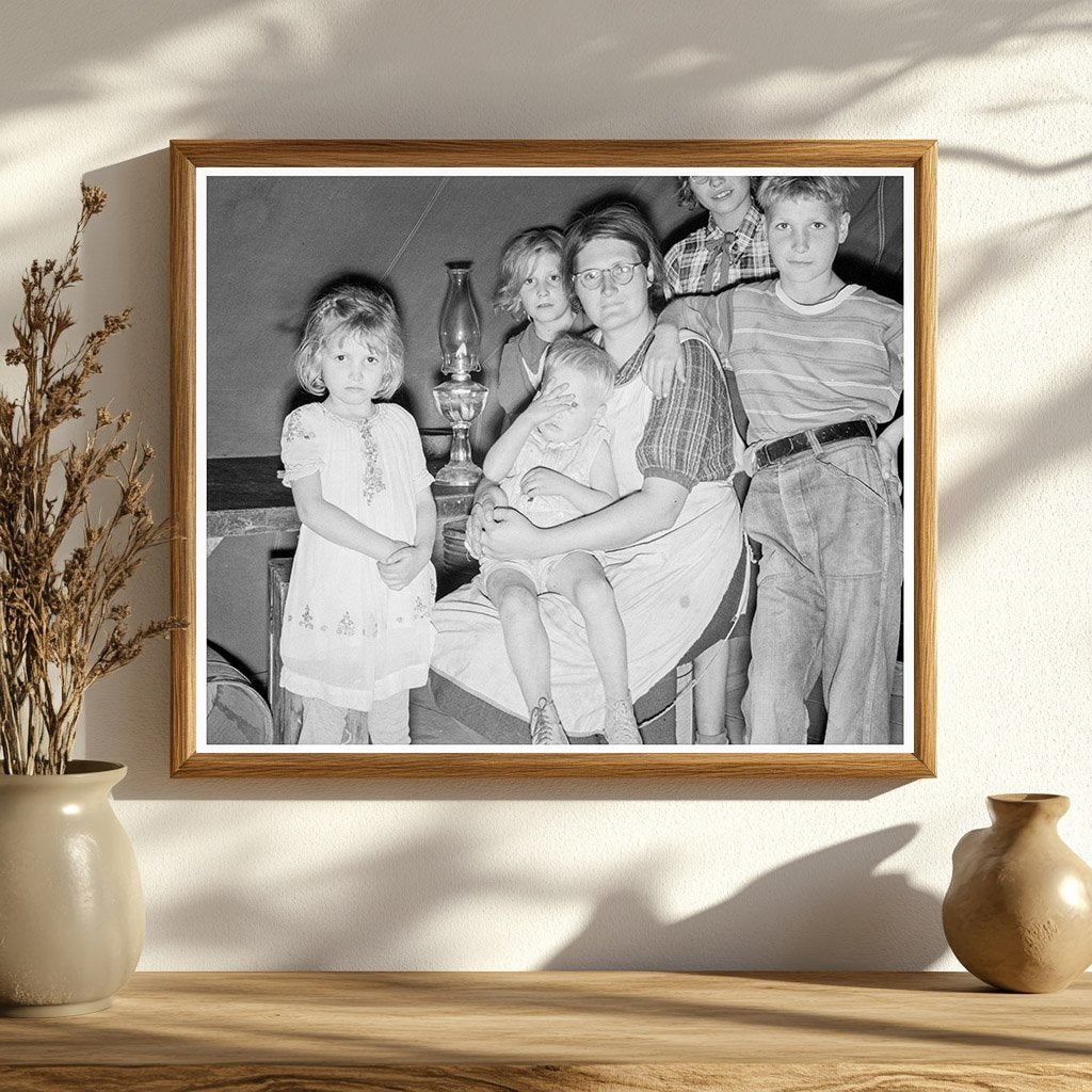 1939 Vintage Photo of Family in Tent Oregon Great Depression - Available at KNOWOL