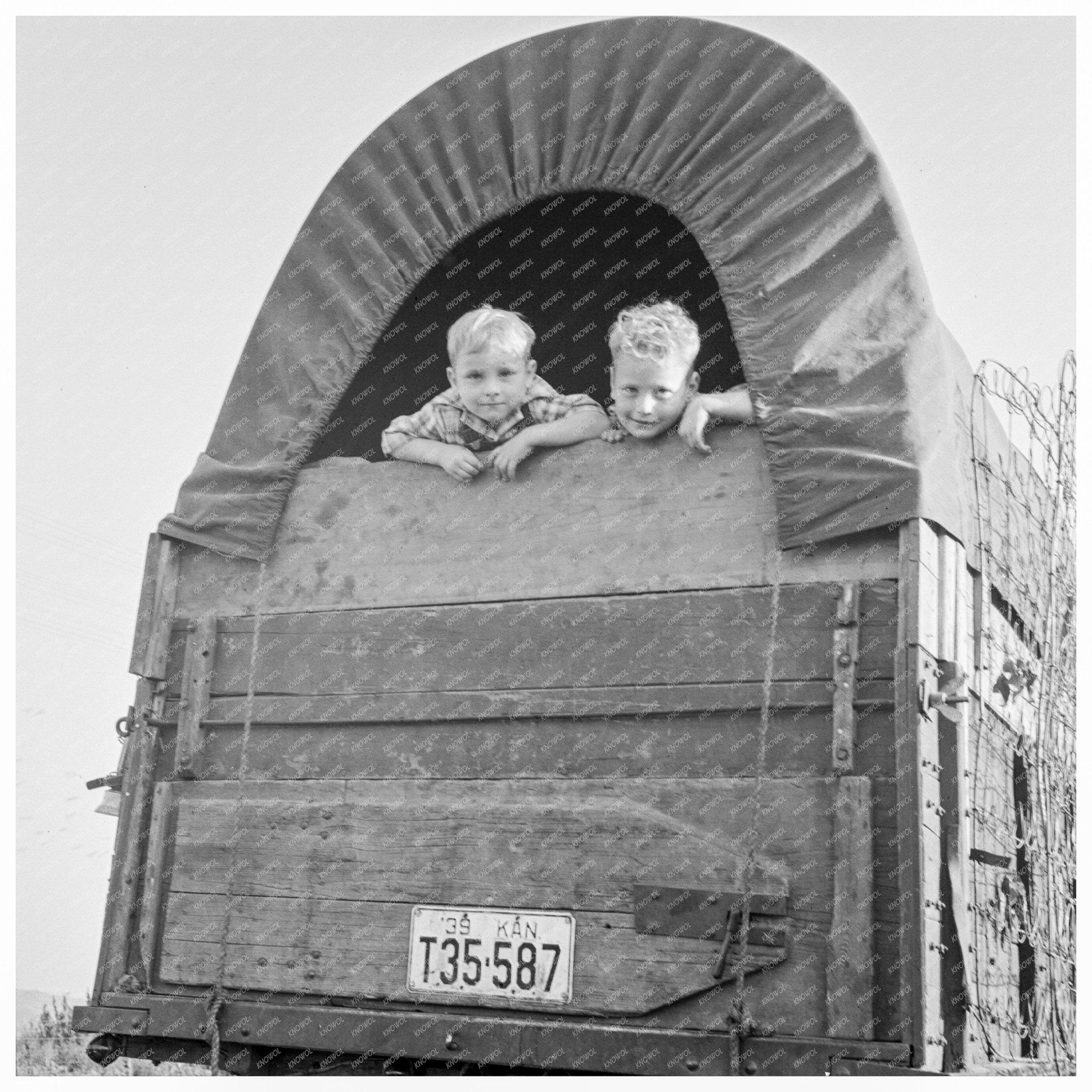 1939 Vintage Photo of Highway Travel for Potato Harvest - Available at KNOWOL