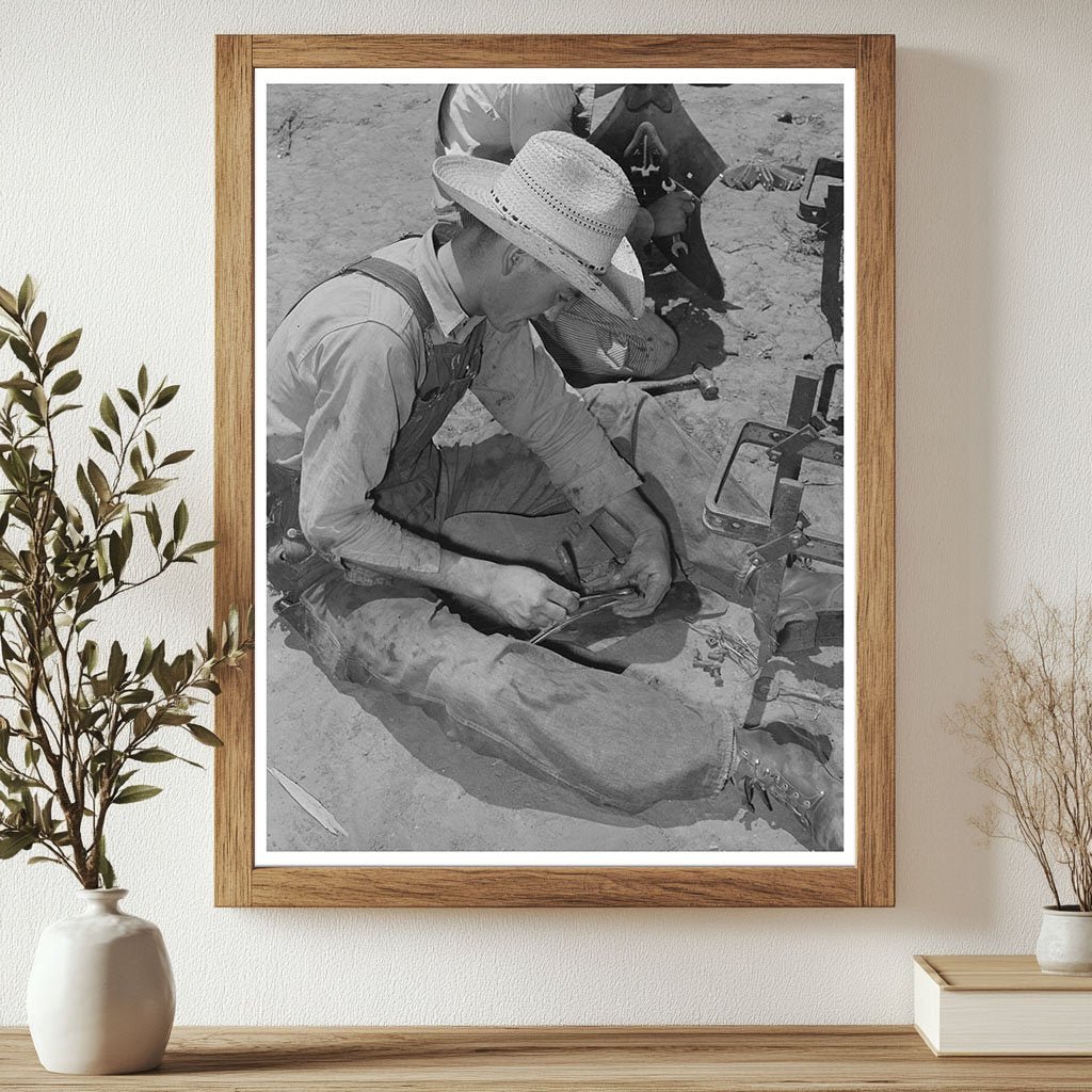 1939 Vintage Photo of Laborer Adjusting Tractor Planter - Available at KNOWOL