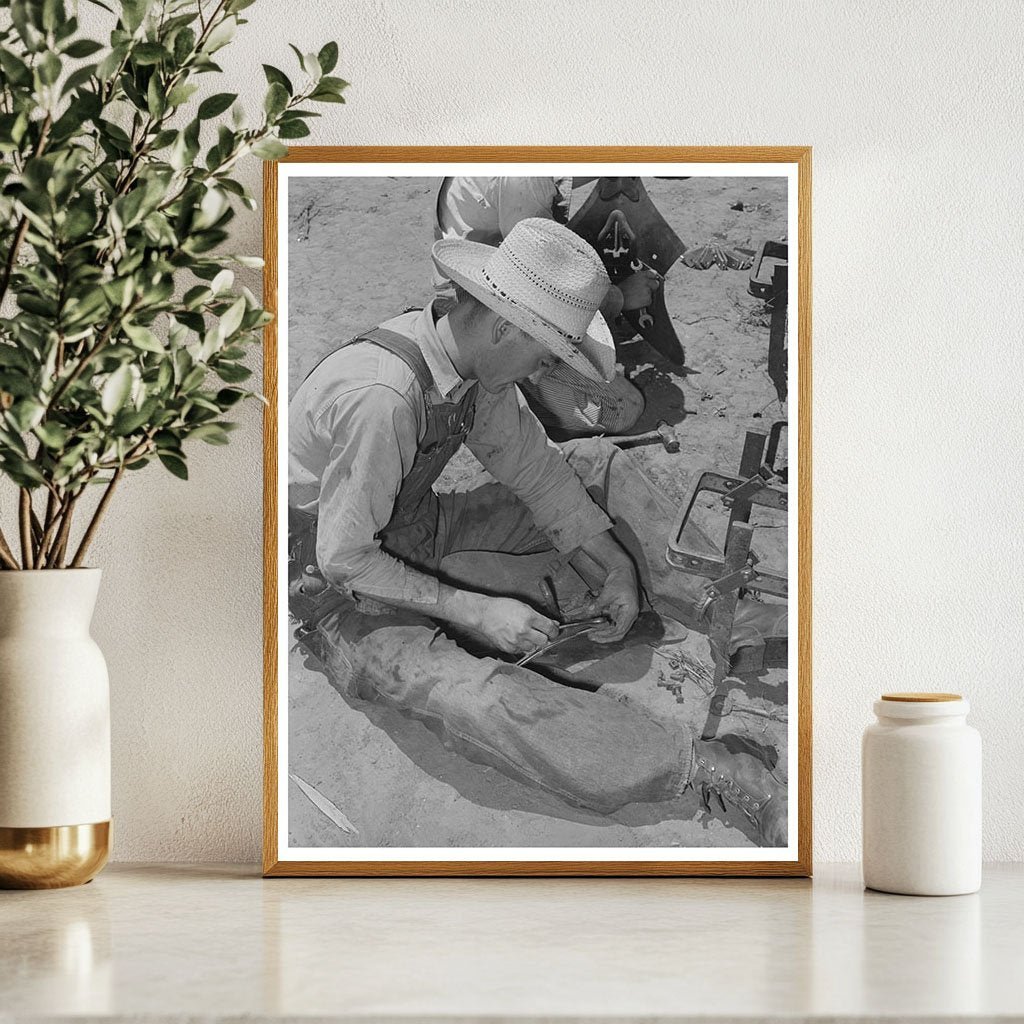 1939 Vintage Photo of Laborer Adjusting Tractor Planter - Available at KNOWOL