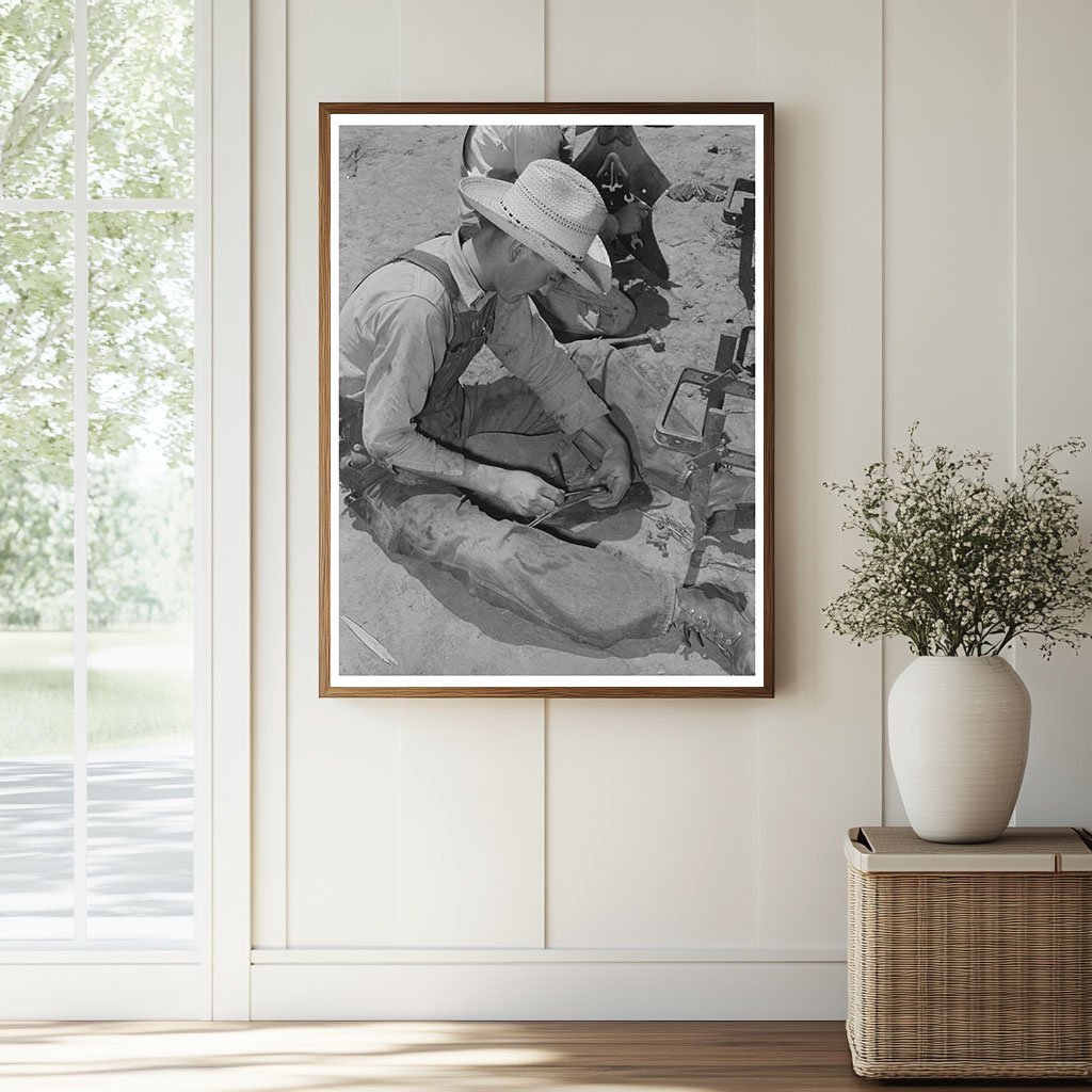 1939 Vintage Photo of Laborer Adjusting Tractor Planter - Available at KNOWOL