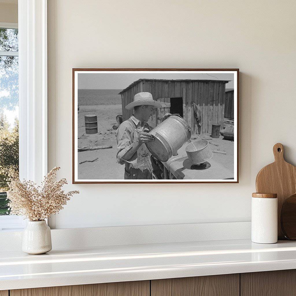 1939 Vintage Photo of Man Pouring Gasoline into Tractor - Available at KNOWOL