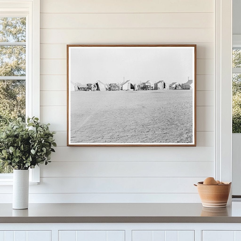 1939 Vintage Photo of Migrant Labor Camp Tents California - Available at KNOWOL