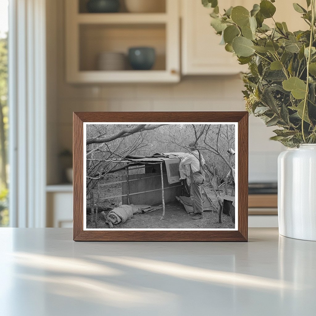 1939 Vintage Photo of Migrant Worker in Texas Camp - Available at KNOWOL