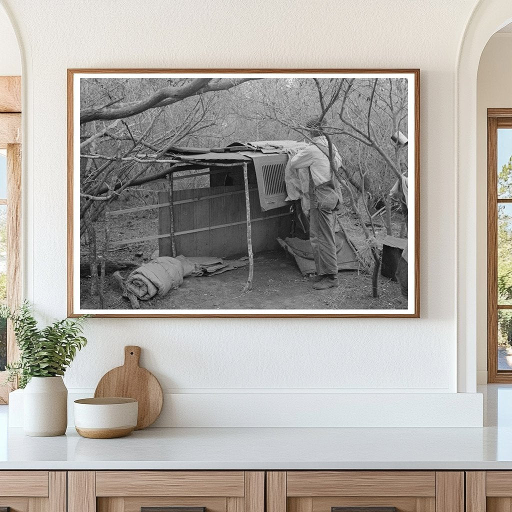 1939 Vintage Photo of Migrant Worker in Texas Camp - Available at KNOWOL