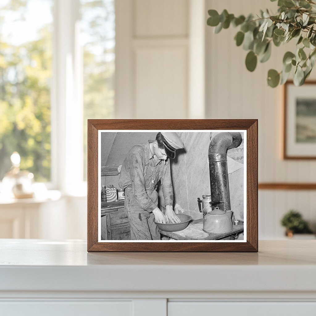 1939 Vintage Photo of Migrant Worker Son in Texas Tent Camp - Available at KNOWOL