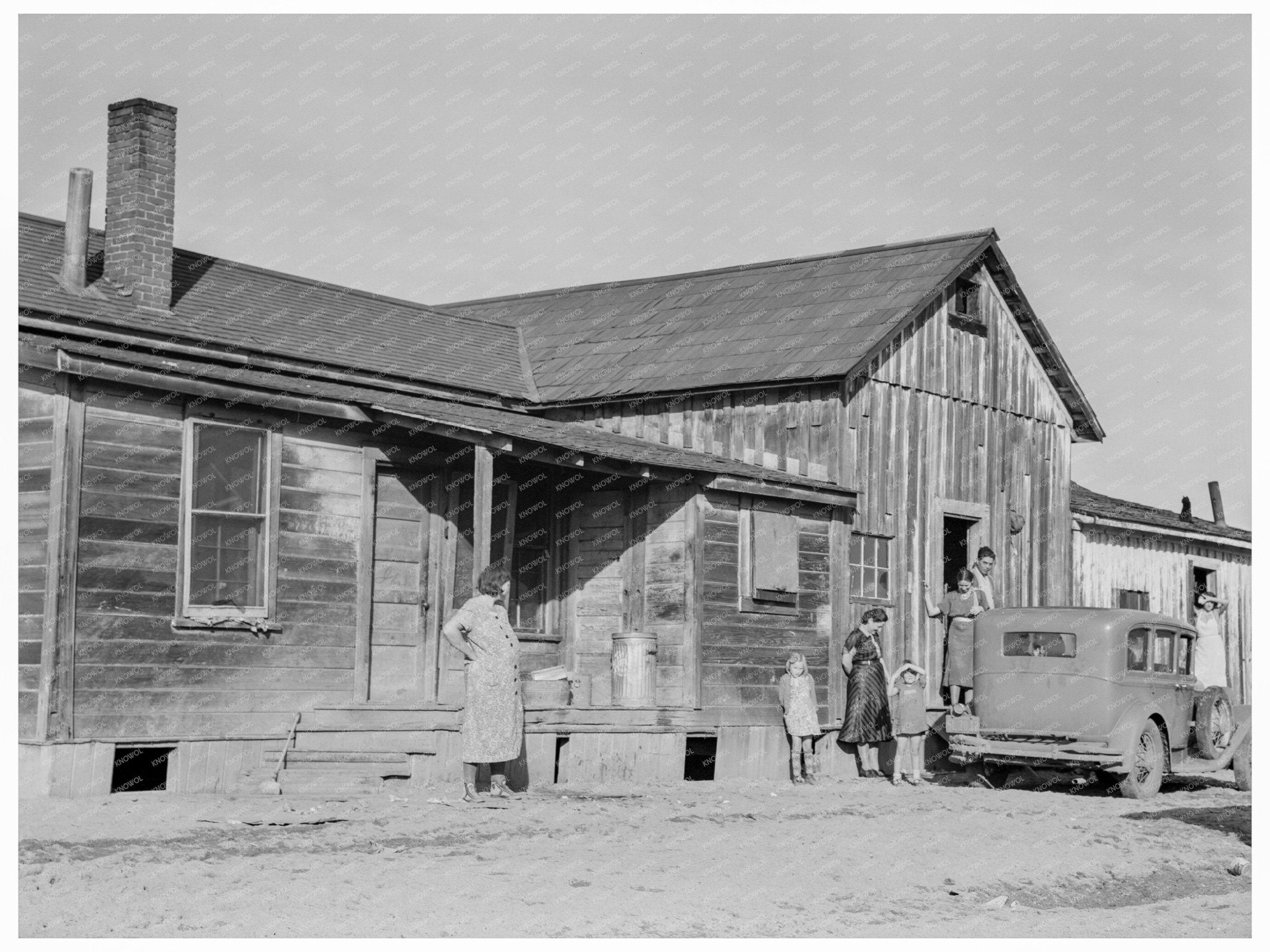1939 Vintage Photo of Migrant Workers Housing in California - Available at KNOWOL