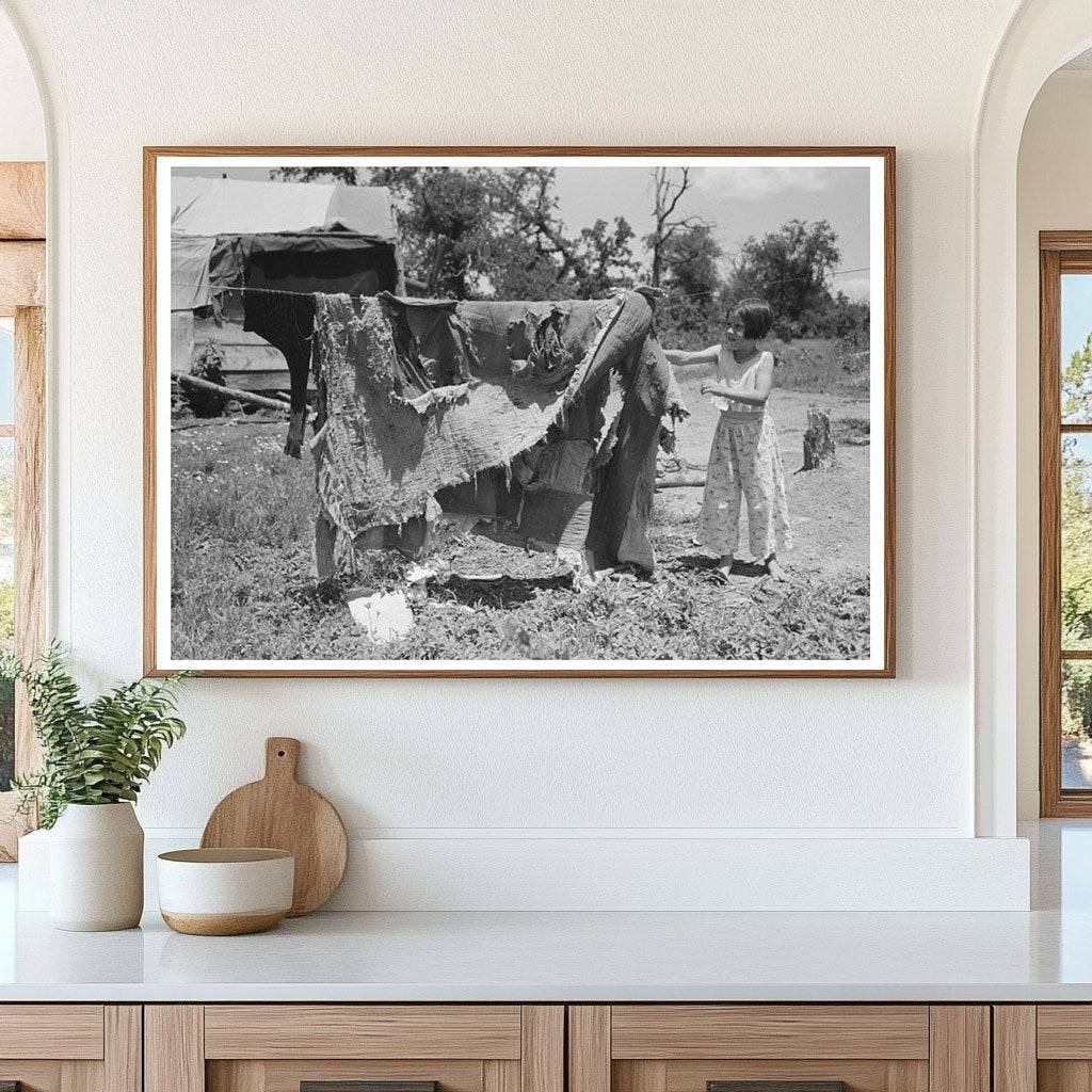 1939 Vintage Photo of Oklahoma Agricultural Workers Bedding - Available at KNOWOL