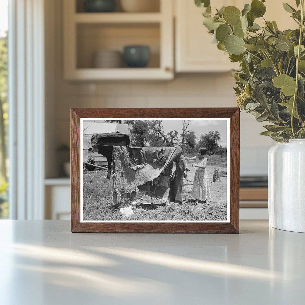 1939 Vintage Photo of Oklahoma Agricultural Workers Bedding - Available at KNOWOL