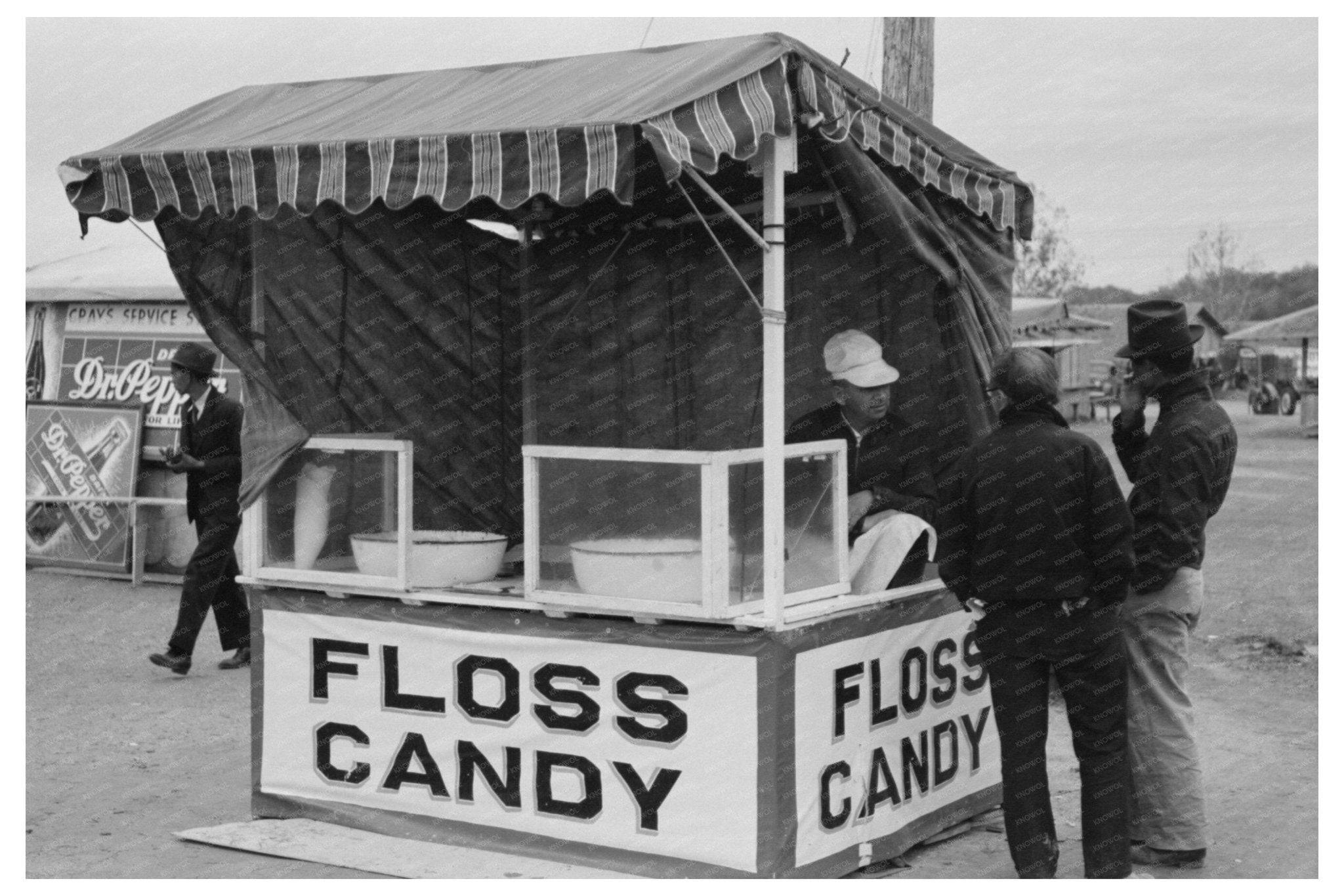 1939 Vintage Photo of Popcorn Vendor at Gonzales Fair - Available at KNOWOL