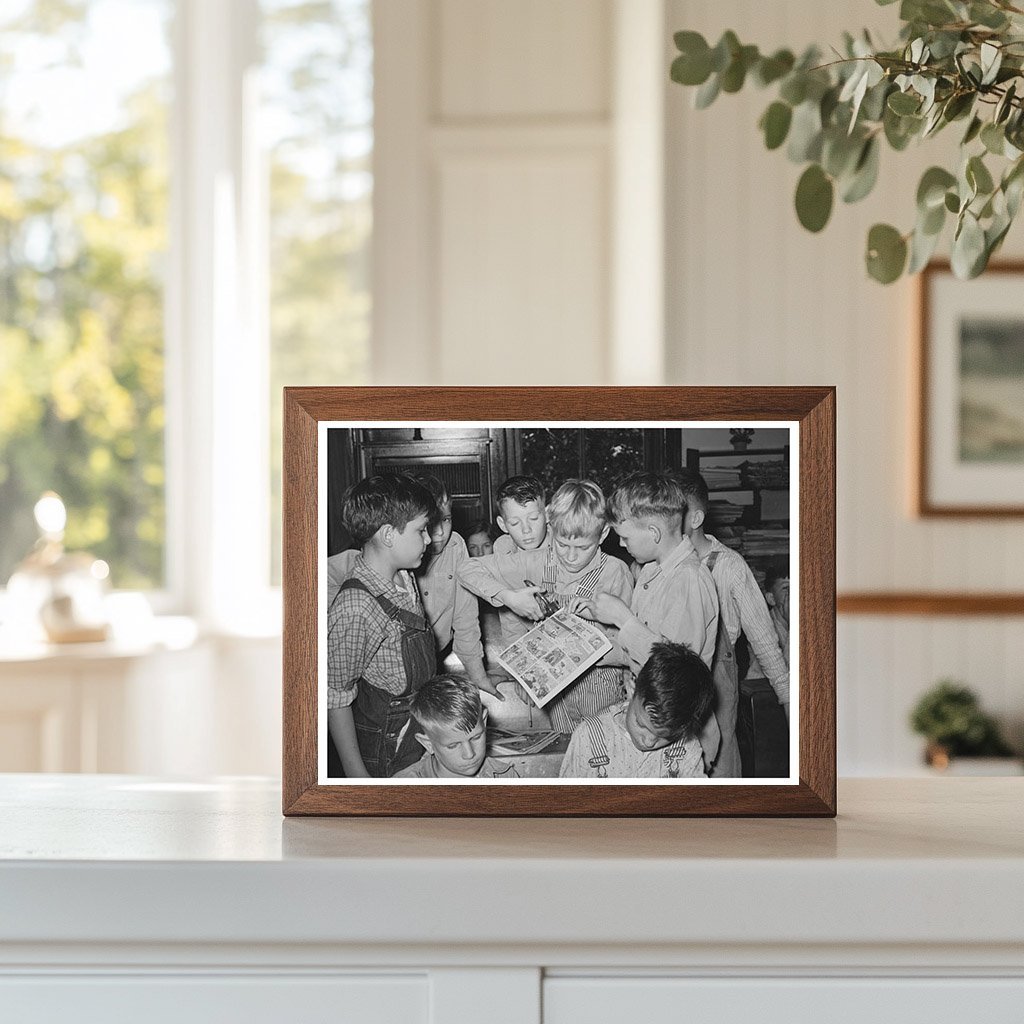 1939 Vintage Photo of Texas Students Making Comic Strip Books - Available at KNOWOL