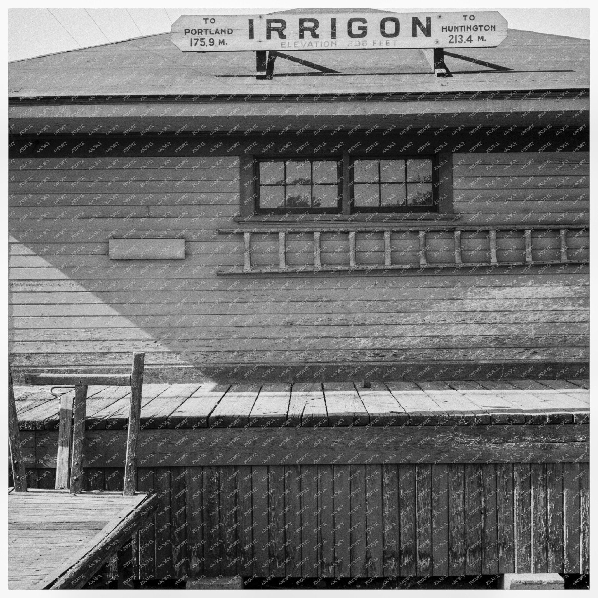 1939 Vintage Railroad Station in Irrigon Oregon - Available at KNOWOL