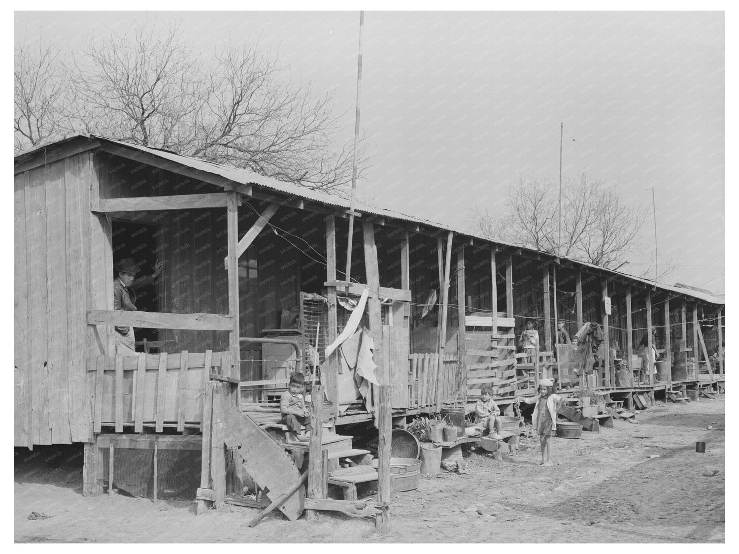 1939 Vintage San Antonio Texas Houses and Corral Image - Available at KNOWOL