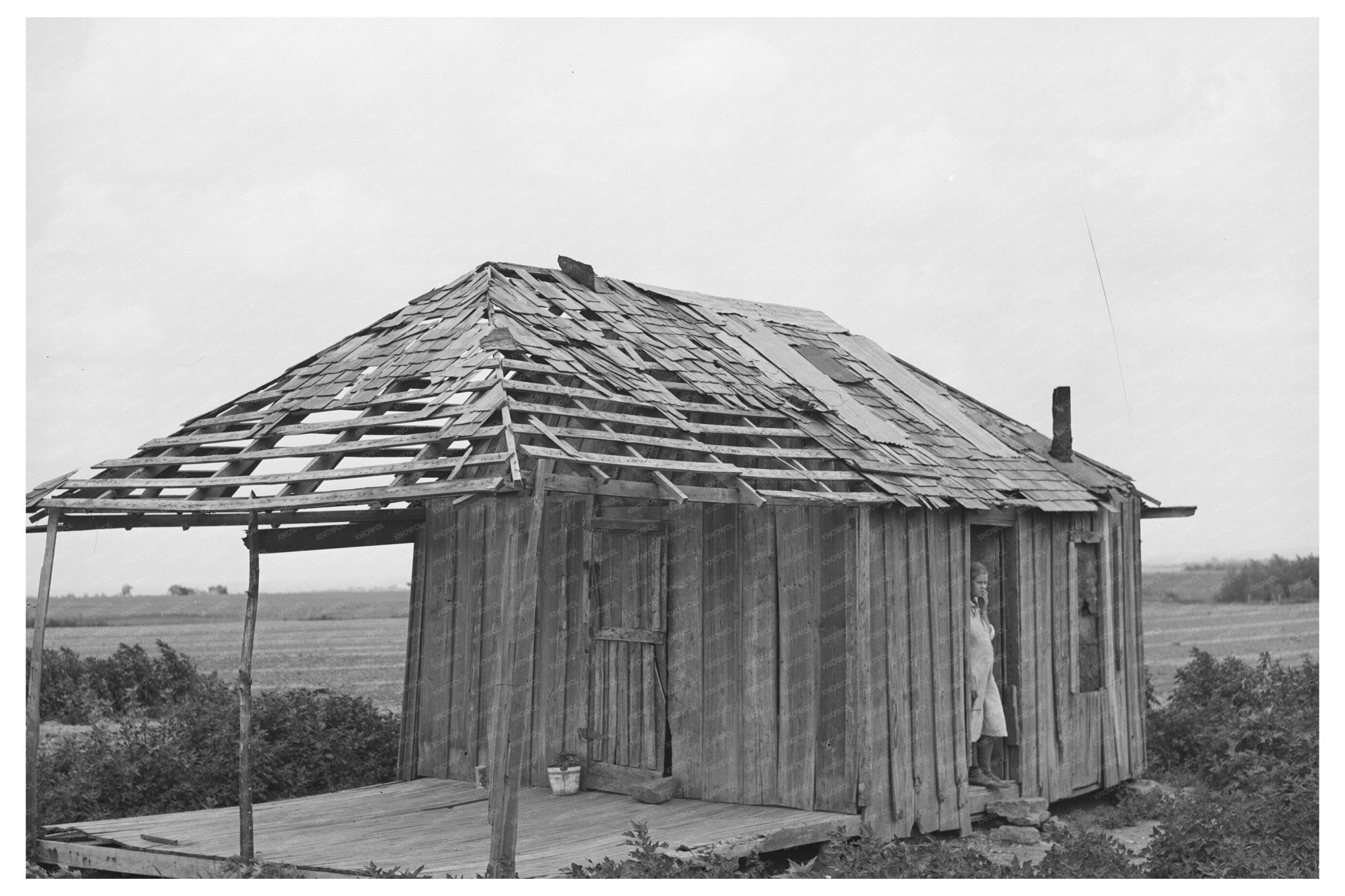 1939 Vintage Shack of Agricultural Laborer in Oklahoma - Available at KNOWOL